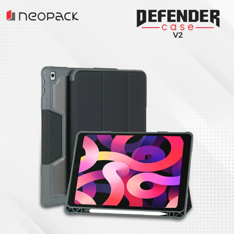 Drop Tested Defender Case with Pencil Holder for iPad Air 11" (2024 Model) & iPad Air 10.9", Fits: 4th & 5th Gen
