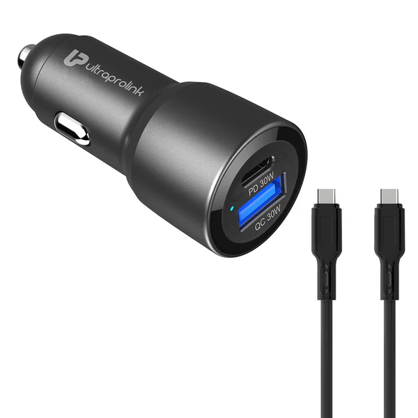 Mach   60   PD/QC3.0/PPS   Car   Charger   with   C2C   Cable   (60W)
