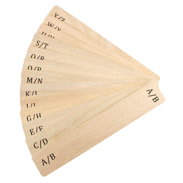 Wooden Record Dividers with alphabetical markings ( 13 pcs)