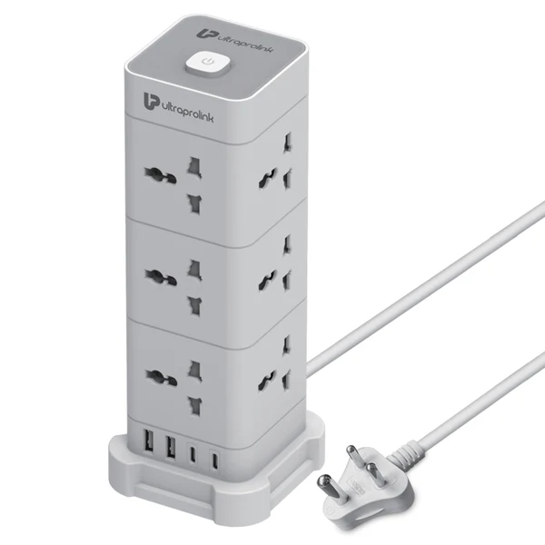 UltraProlink Power   Tower   Surge   Protector   with   12   Sockets|2   USB-A   ports|2   USB   Type   C   Port