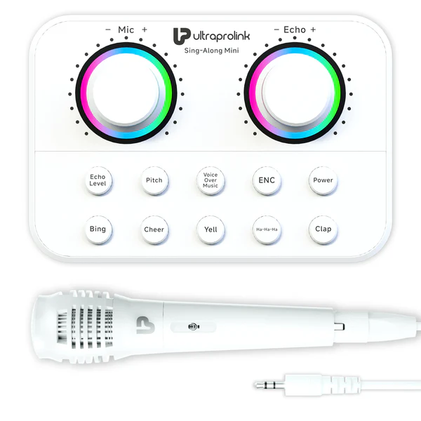 Slimmest   Portable   Bluetooth   Karaoke   Mixer-Wireless   Karaoke   &   Live   Broadcast   Mixer   with   Condenser   Mic|   5   sound   effects|   Record   on   Mobile   |Sound   Card   for   Karaoke,Podcast,   Singing,   Live   Stream,Broadcast-Sing-Along   Mini