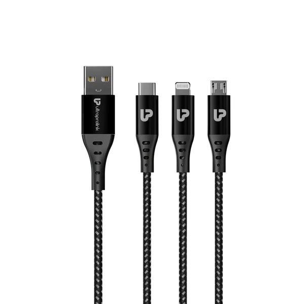 TrioLink   18   W   3in1   Fast   Charging   Cable   (1.5m/Black)