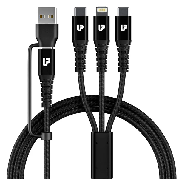 Trio   Link+   18W   3   in   1   Braided   Fast   Charging   Cable