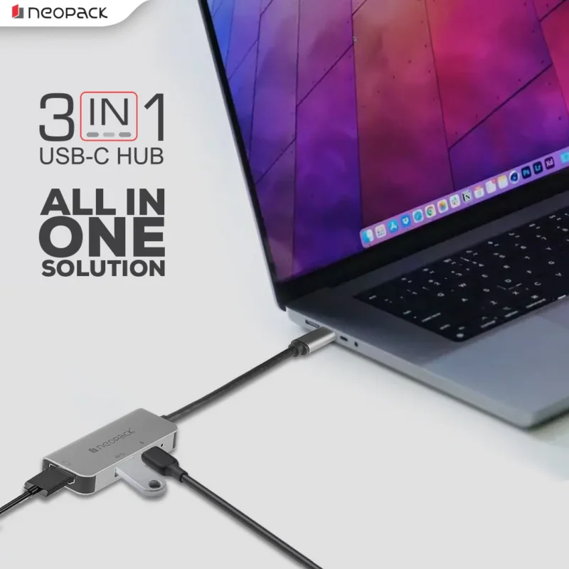 3 In 1 USB C Hub Multiport Adapter