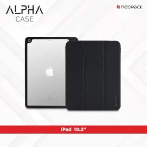 Alpha Case with Apple Pencil Holder for iPad 10.2in-Fits-All Gen-(Stone Black)-1