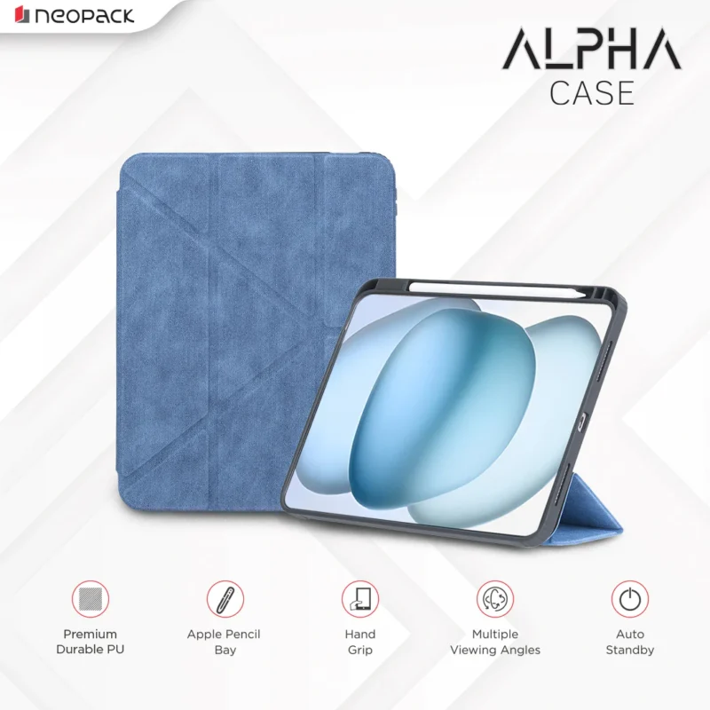 Alpha Case with Apple Pencil Holder for iPad 10.9, Fits: 10th Gen and iPad A16, Fits: 11th Gen.