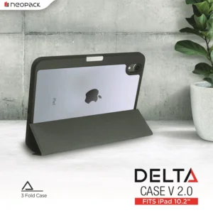 Delta Case with Apple Pencil Holder for iPad 10.2in-Fits All Gen-(Black)-1