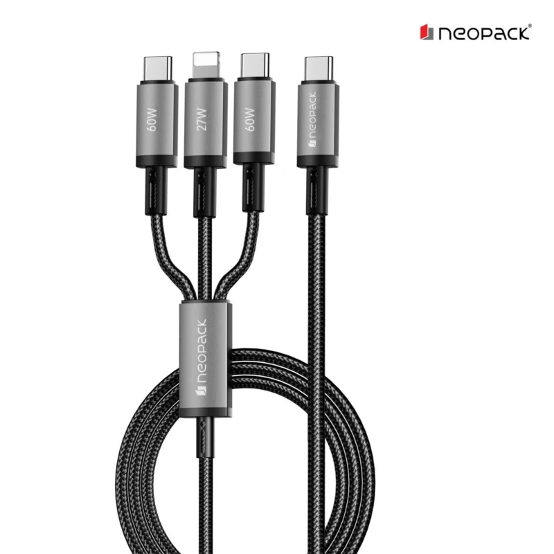 Titan Link 3 IN 1 Durable Nylon Braided Cable for Apple and USB-C devices